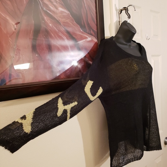 Hye Park & Lune Black  and Gold Venus Sweater - Picture 7 of 9